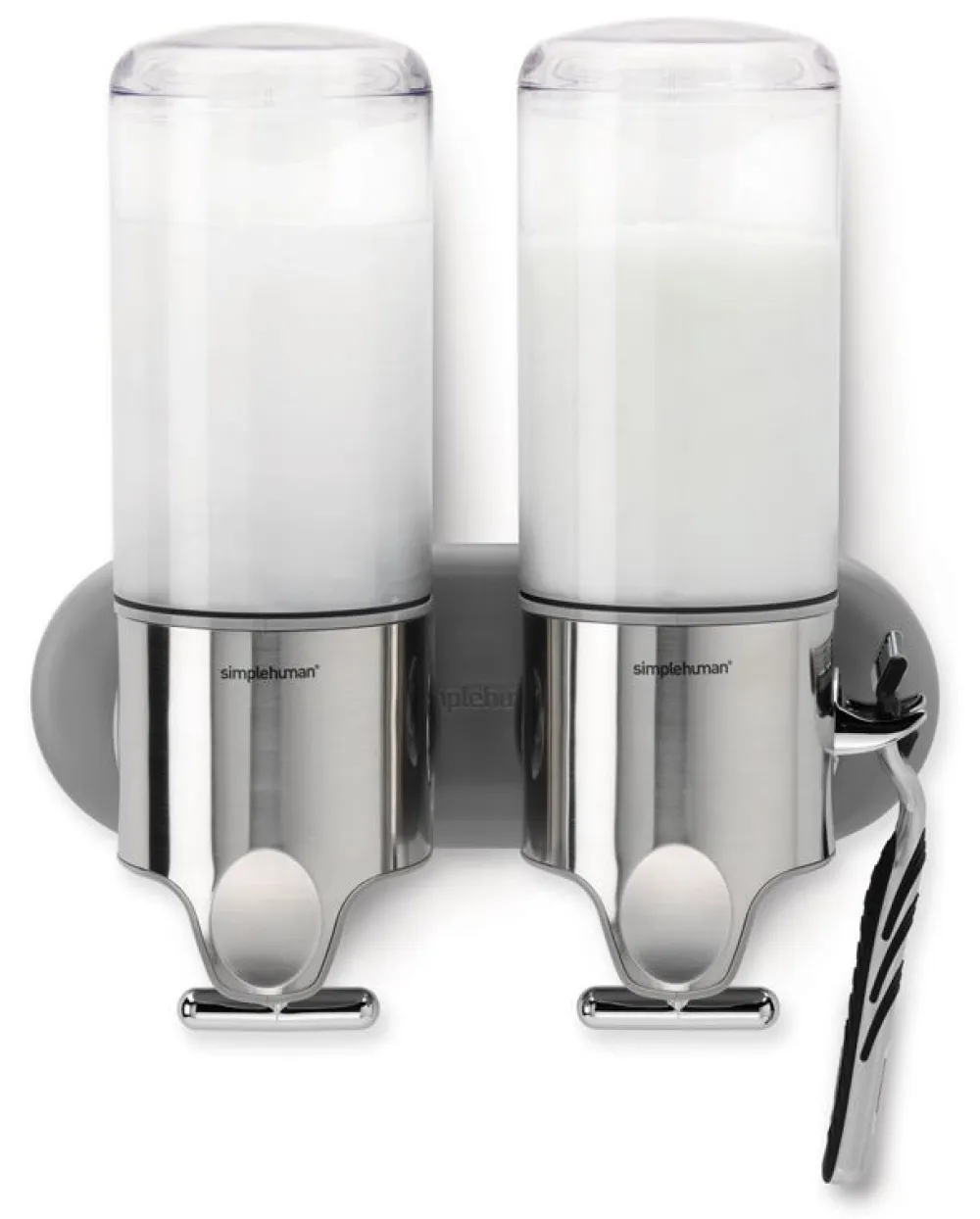 simplehuman Zeepdispenser Twin RVS Transparant Hot