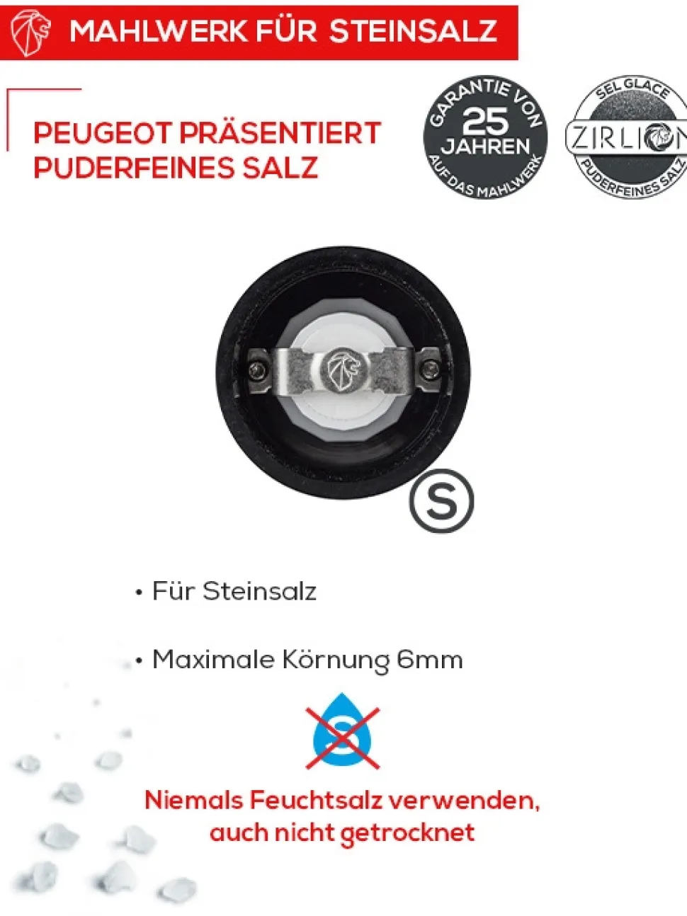 Zoutmolen Peugeot Line Elektrisch Carbon 15 cm
