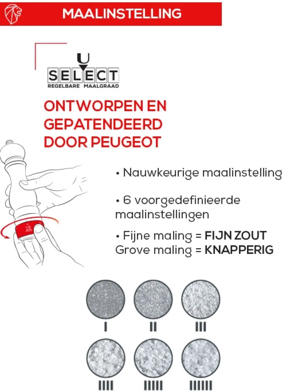 Zoutmolen Peugeot Madras Chocolade / Inox 21 cm
