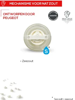 Zoutmolen Peugeot Oleron Voor Vochtig Zout Acryl / Naturel 14 cm